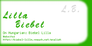 lilla biebel business card